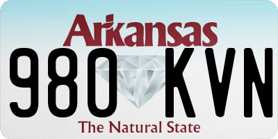 AR license plate 980KVN