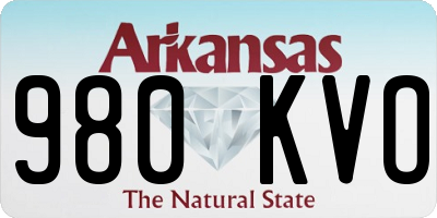 AR license plate 980KVO