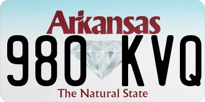 AR license plate 980KVQ