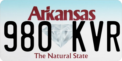 AR license plate 980KVR