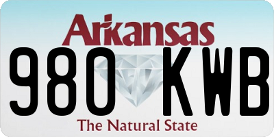 AR license plate 980KWB