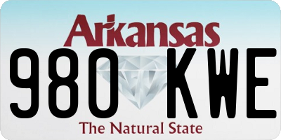 AR license plate 980KWE