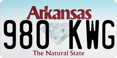 AR license plate 980KWG
