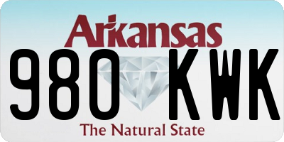AR license plate 980KWK