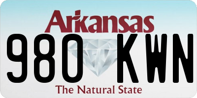 AR license plate 980KWN
