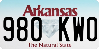 AR license plate 980KWO