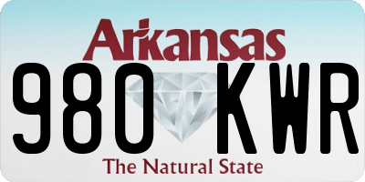AR license plate 980KWR