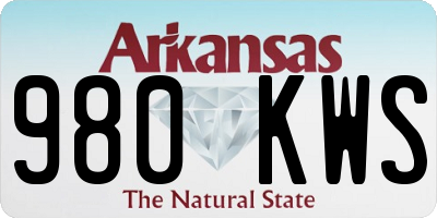 AR license plate 980KWS