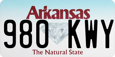 AR license plate 980KWY
