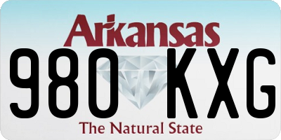 AR license plate 980KXG