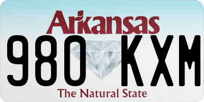 AR license plate 980KXM