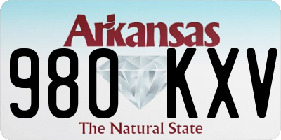 AR license plate 980KXV