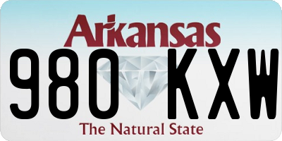 AR license plate 980KXW