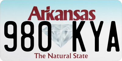 AR license plate 980KYA
