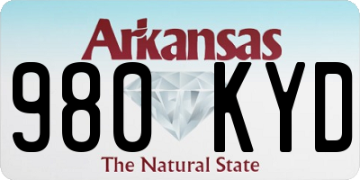AR license plate 980KYD