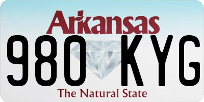 AR license plate 980KYG