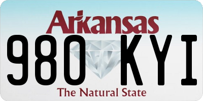 AR license plate 980KYI