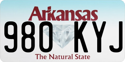 AR license plate 980KYJ