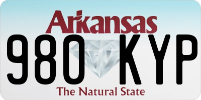 AR license plate 980KYP