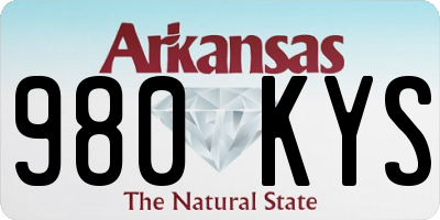 AR license plate 980KYS