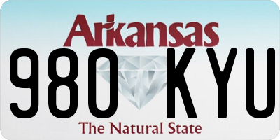 AR license plate 980KYU