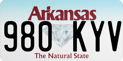 AR license plate 980KYV