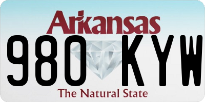 AR license plate 980KYW