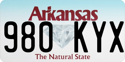 AR license plate 980KYX