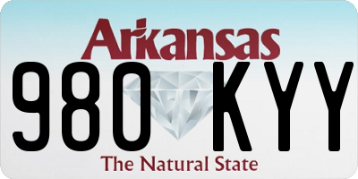 AR license plate 980KYY