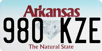 AR license plate 980KZE