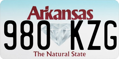 AR license plate 980KZG