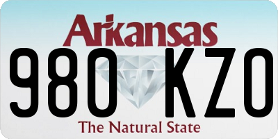 AR license plate 980KZO