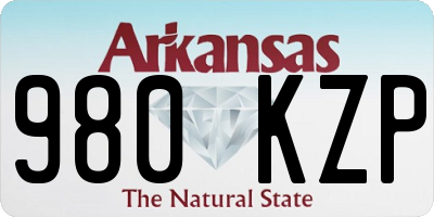 AR license plate 980KZP
