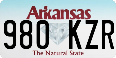 AR license plate 980KZR
