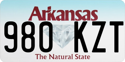 AR license plate 980KZT