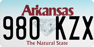 AR license plate 980KZX