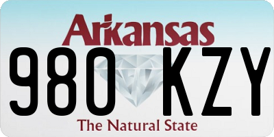 AR license plate 980KZY