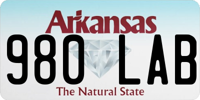 AR license plate 980LAB