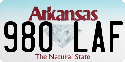 AR license plate 980LAF