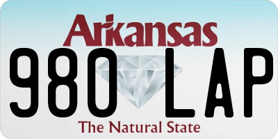 AR license plate 980LAP