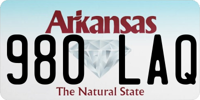 AR license plate 980LAQ