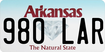 AR license plate 980LAR