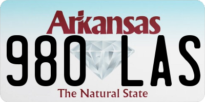 AR license plate 980LAS