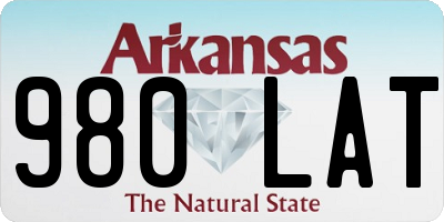 AR license plate 980LAT