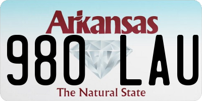 AR license plate 980LAU