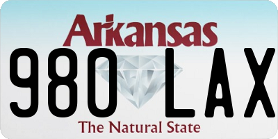 AR license plate 980LAX