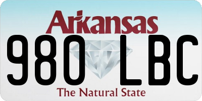 AR license plate 980LBC