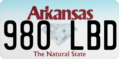 AR license plate 980LBD