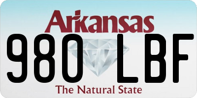 AR license plate 980LBF
