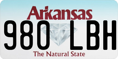 AR license plate 980LBH